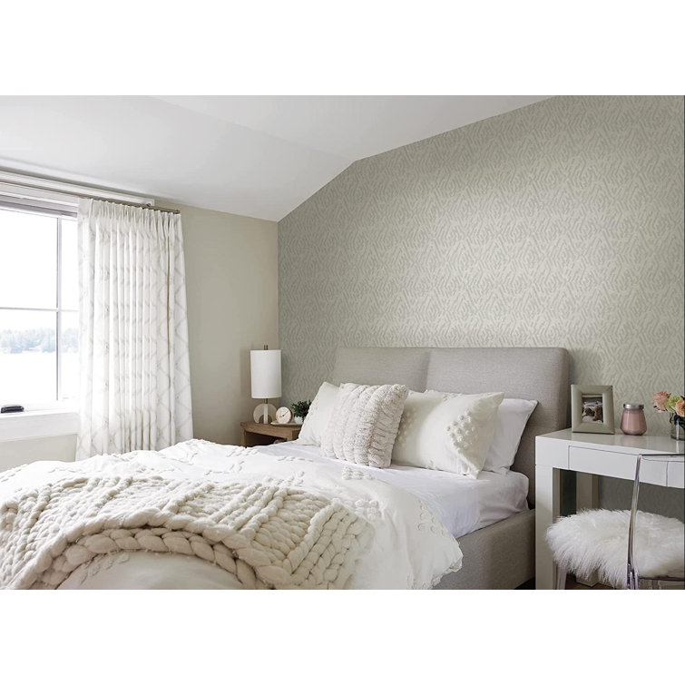 Homlpope Grey Geometric , Wallpaper Roll Abstract Wallpaper Wayfair